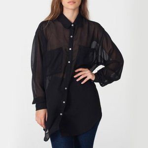 Chiffon Button Down Blouse